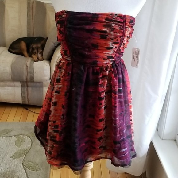 Romeo & Juliet Couture Dresses & Skirts - Romeo & Juliet Couture Raspberry Ombre Mini Dress with Ruching Semi Formal NWT